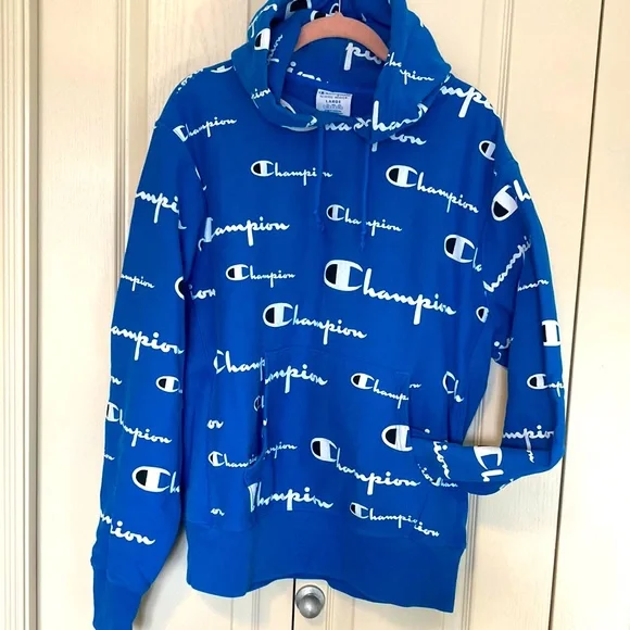 Champion reverse weave hoodie size large EUC